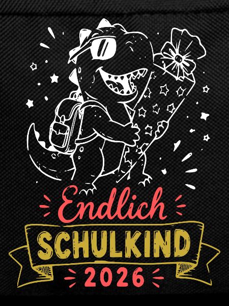 Endlich Schulkind 2026 Dino