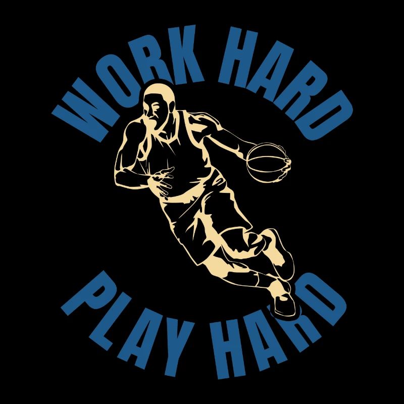 Playing basketball hard