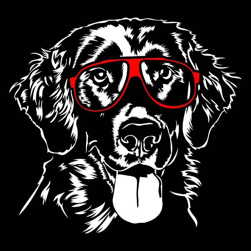 FLAT COATED RETRIEVER drôle de lunettes chiens Wilsigns