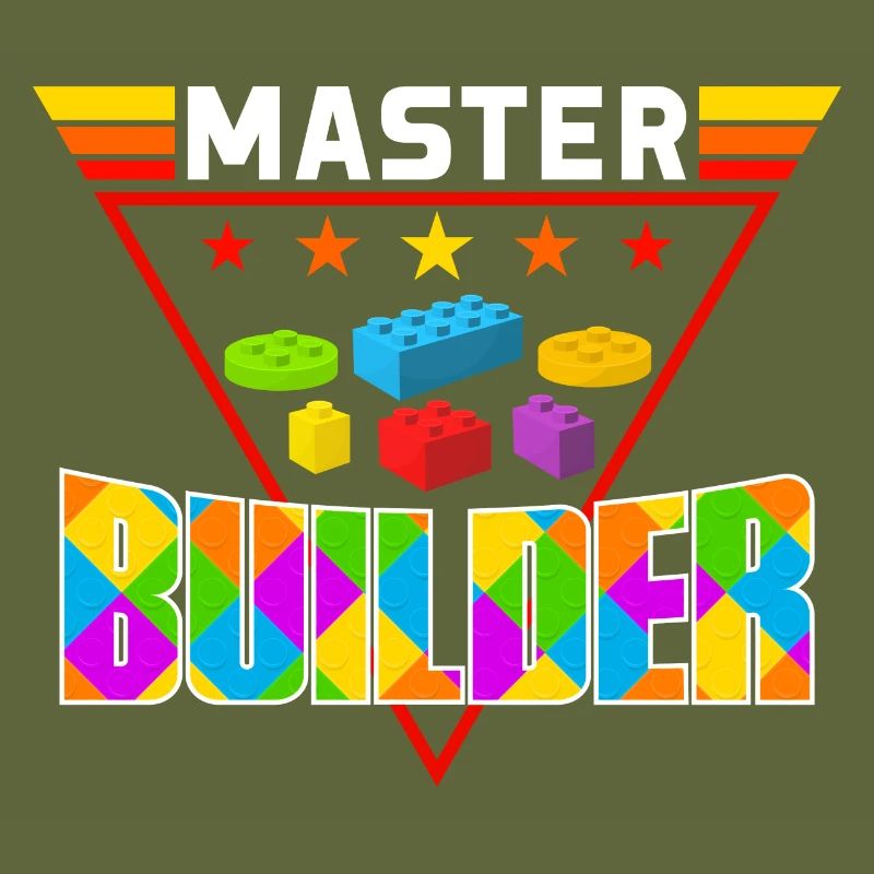 For Block Builder Dad Master Builder