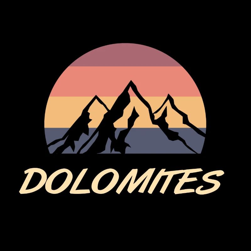dolomiten Berge retro Farben