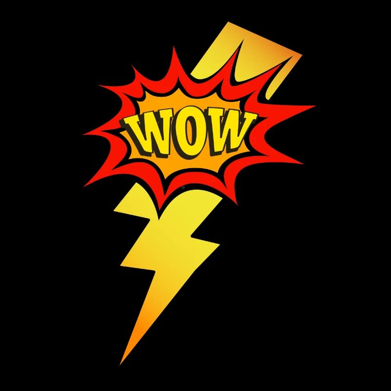 Popart Blitz und WOW