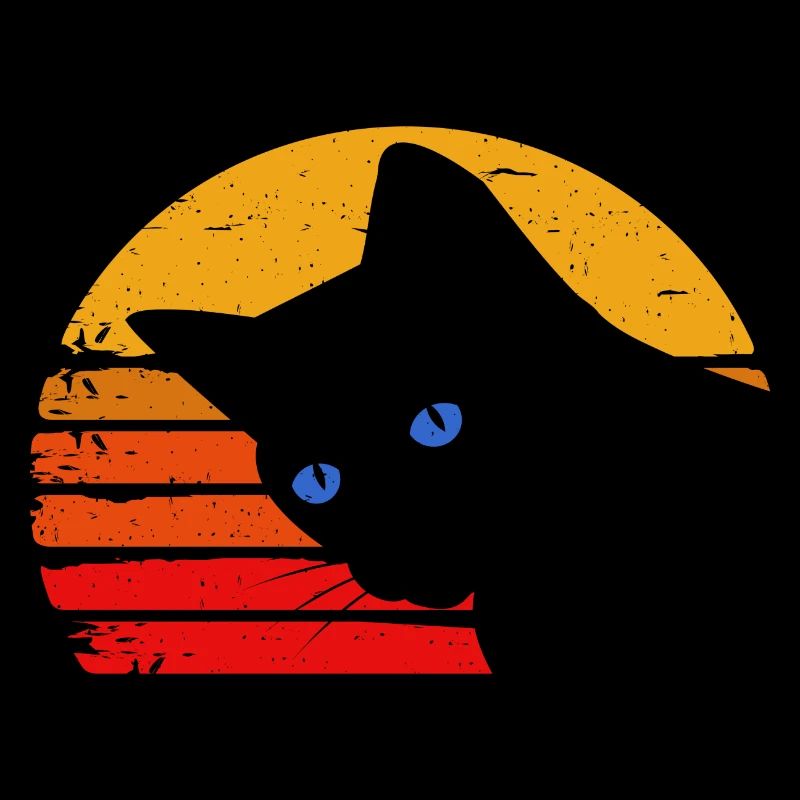 Black Cat with Blue Eyes