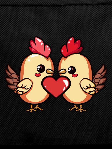 Chickens Couple Heart