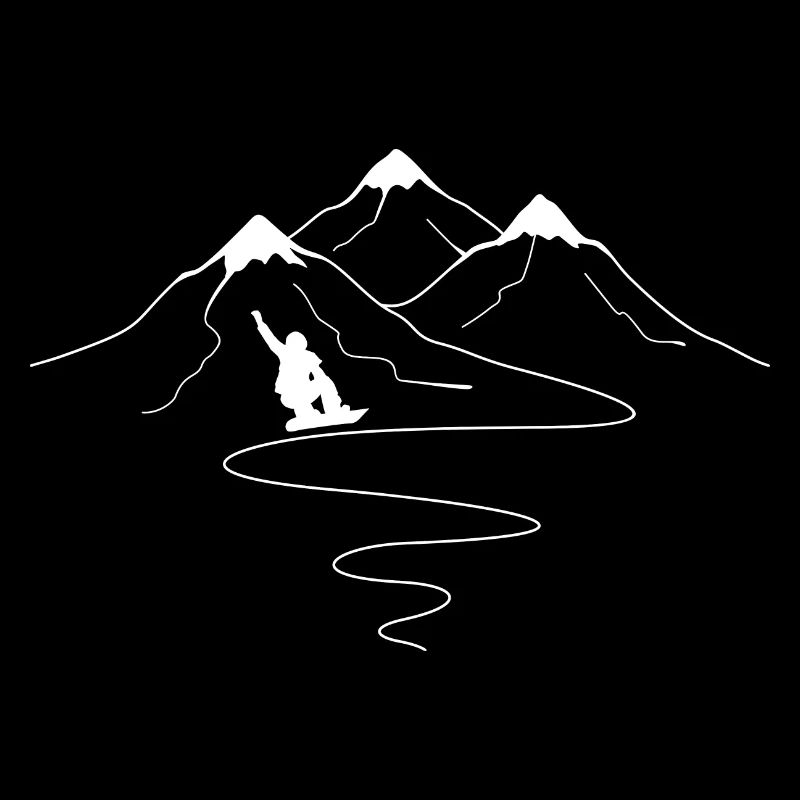Mountain trail curves and snowboarding - (SN) (2)