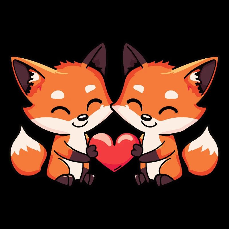 Fuchs Paar Herz