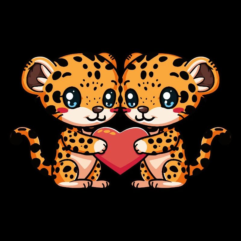 Leopard Couple Heart