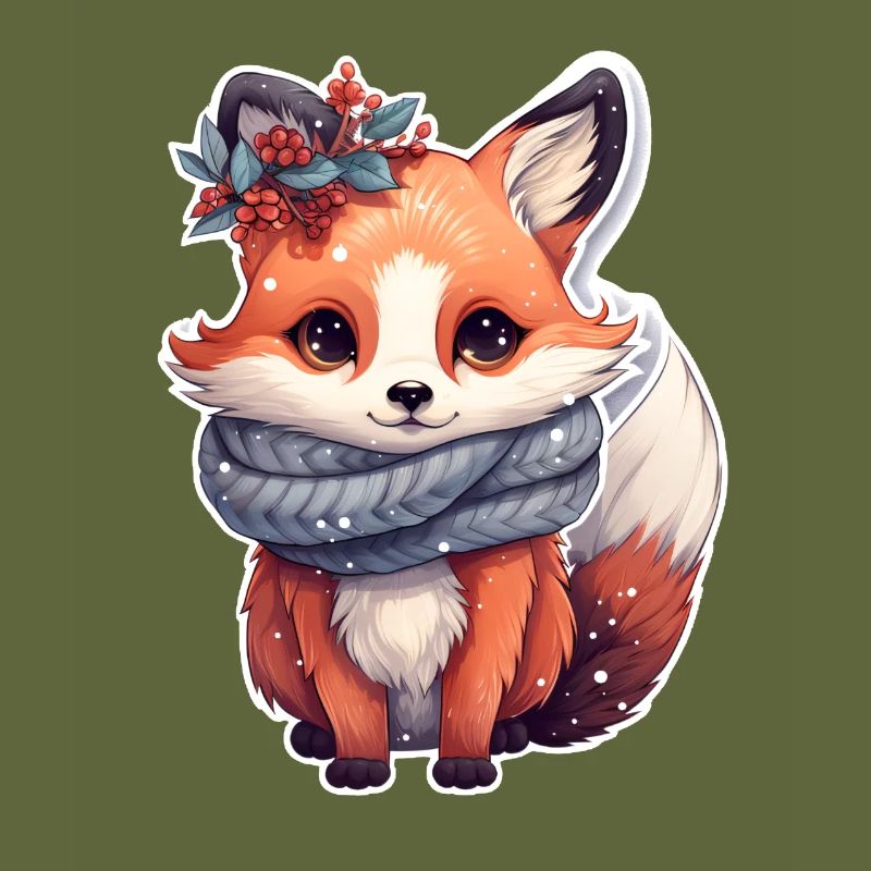 cute fox wintry