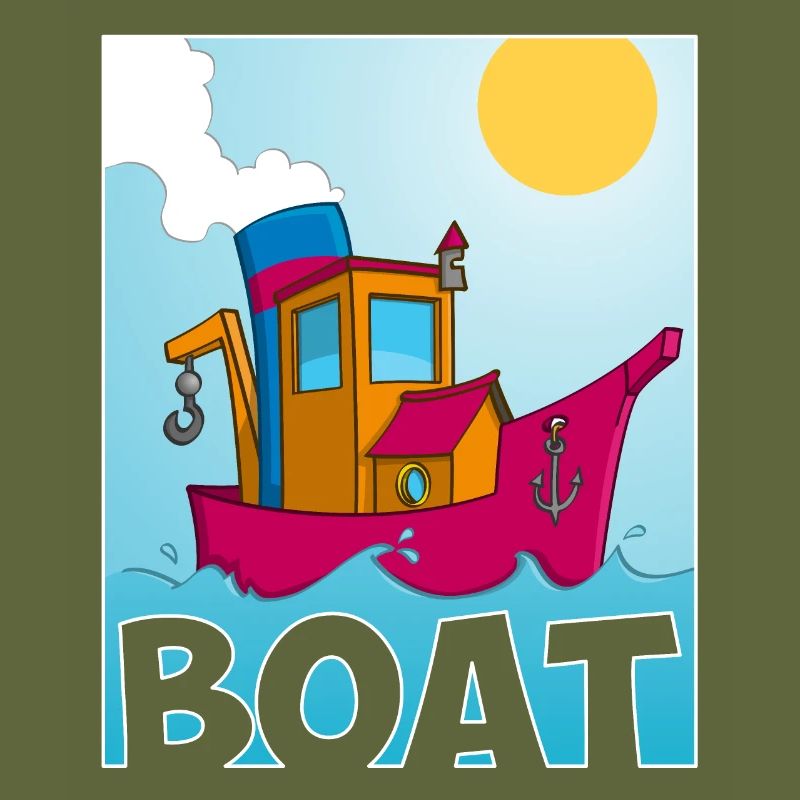 Buntes Bild eines lustigen Schleppers