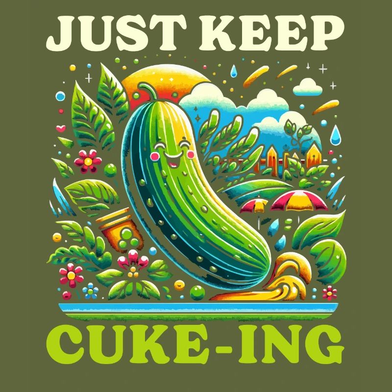 Funny cucumber-vegan-vegetable-lover vegetarian