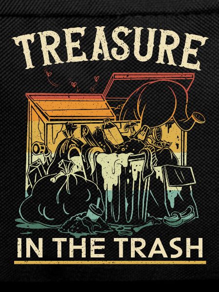 Dumpster lover picking garbage,