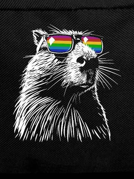 Cool Capybara - Drawing Silhouette Rainbow