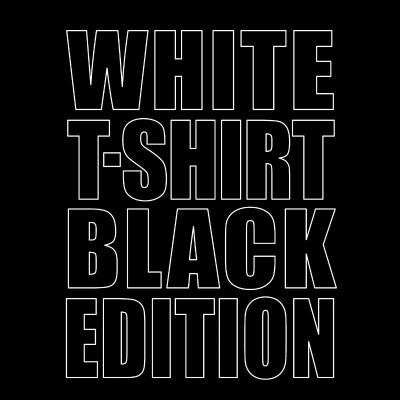 White T-shirt Black Edition