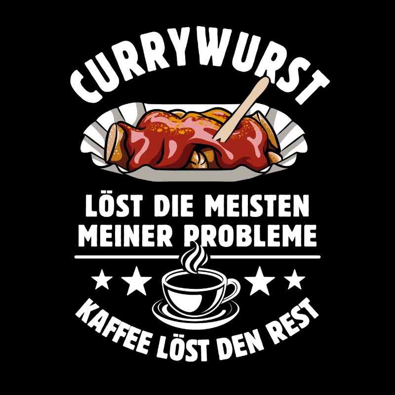 Currywurst löst meine Probleme - Kaffee Spruch