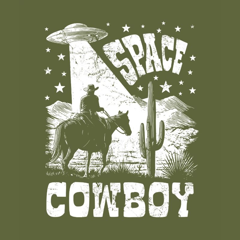 Space Cowboy - UFO - Retro Graphics