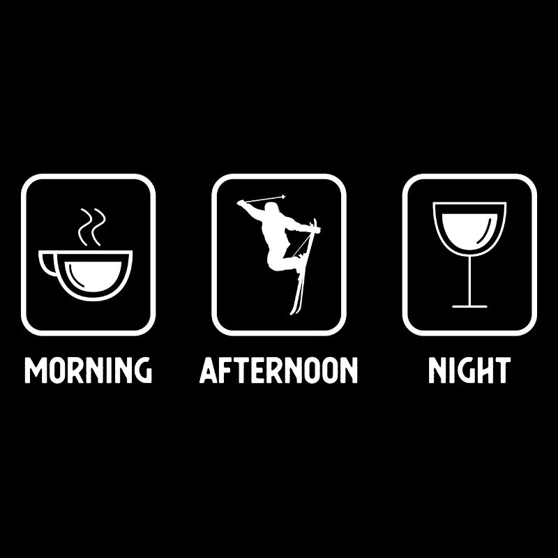 Morning night and skiing -