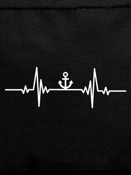 Heartbeat small black anchor