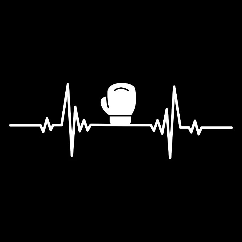 Heartbeat stehender schwarzer Handschuh