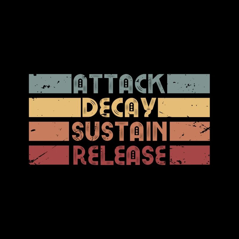 ADSR Synth Synthesizer Retro Musik Geschenk Design