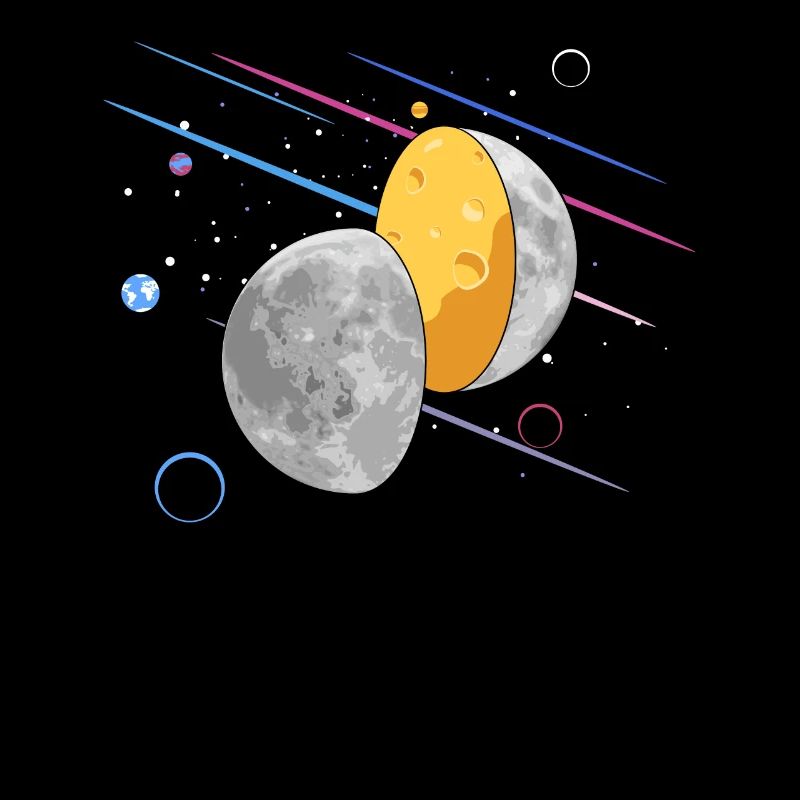 Jour de l'espace drôle de Cheese Moon