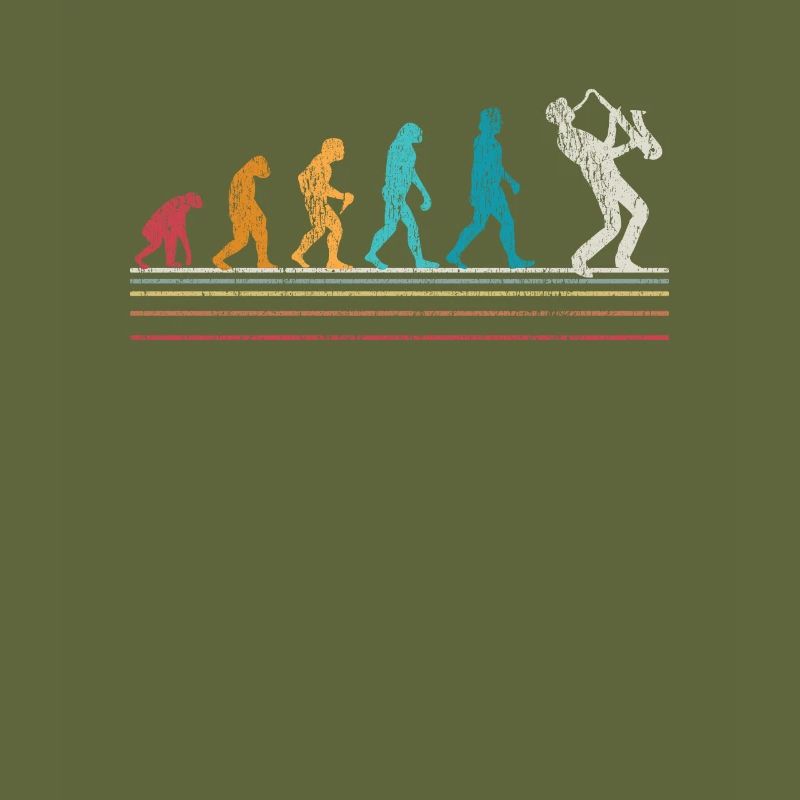 Saxophon Evolution Sax Retro Geschenk