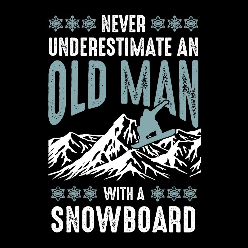 Old man Snow Snowboard