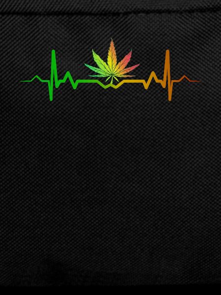 Cannabis heartbeat hemp leaf marijuana