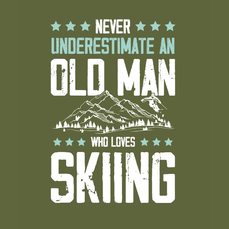 alter mann skiing