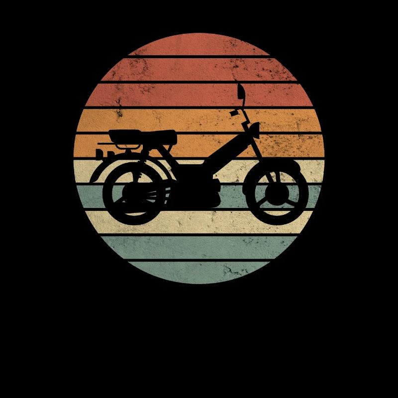 Mobylette Mobylette coucher de soleil cyclomoteur mobylette