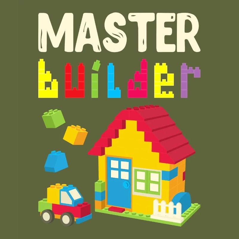 Cool Master Builder Funny Building Blocks Gift Dad