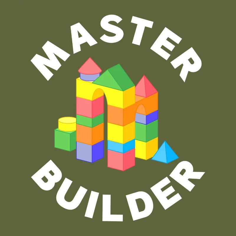 Master Builder Funny Building Blocks Gift Tower