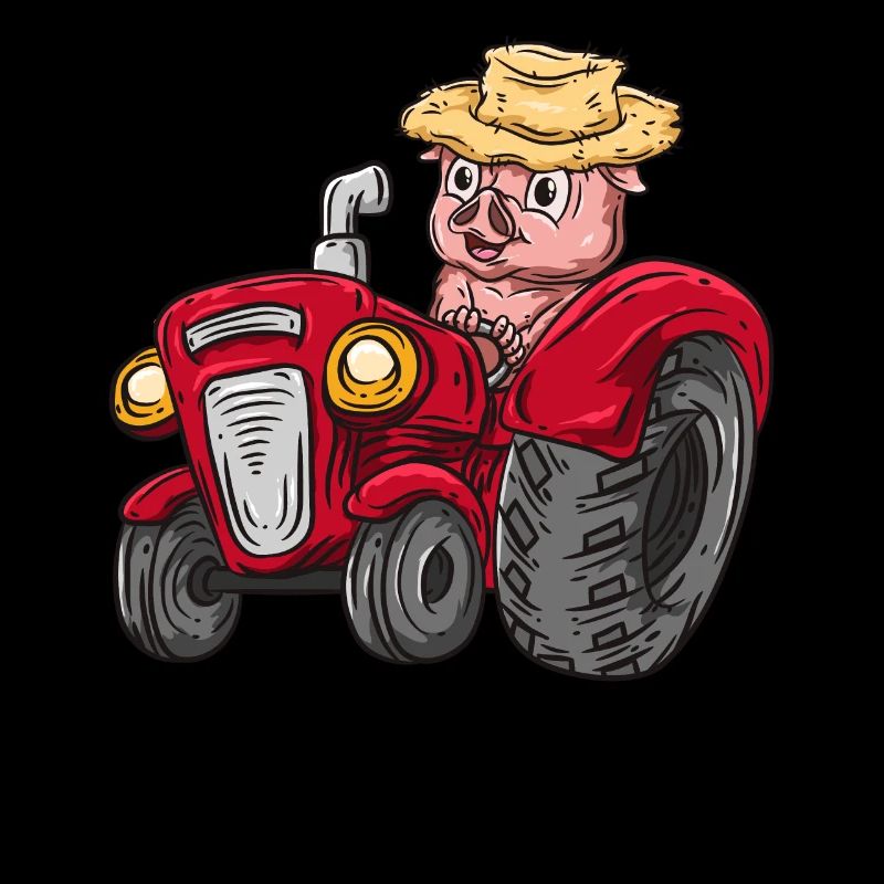 Tractor pig farmer