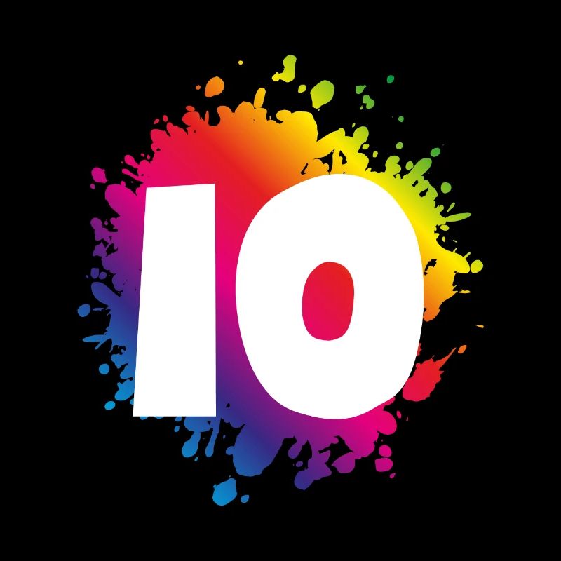 10 Zahl Klecks