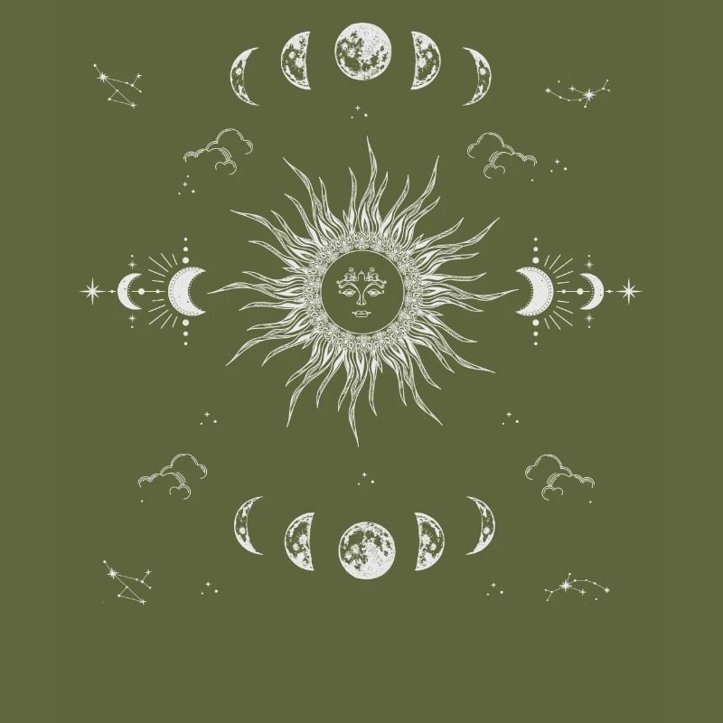 Aesthetic Tarot Sun Witch Sun Moon