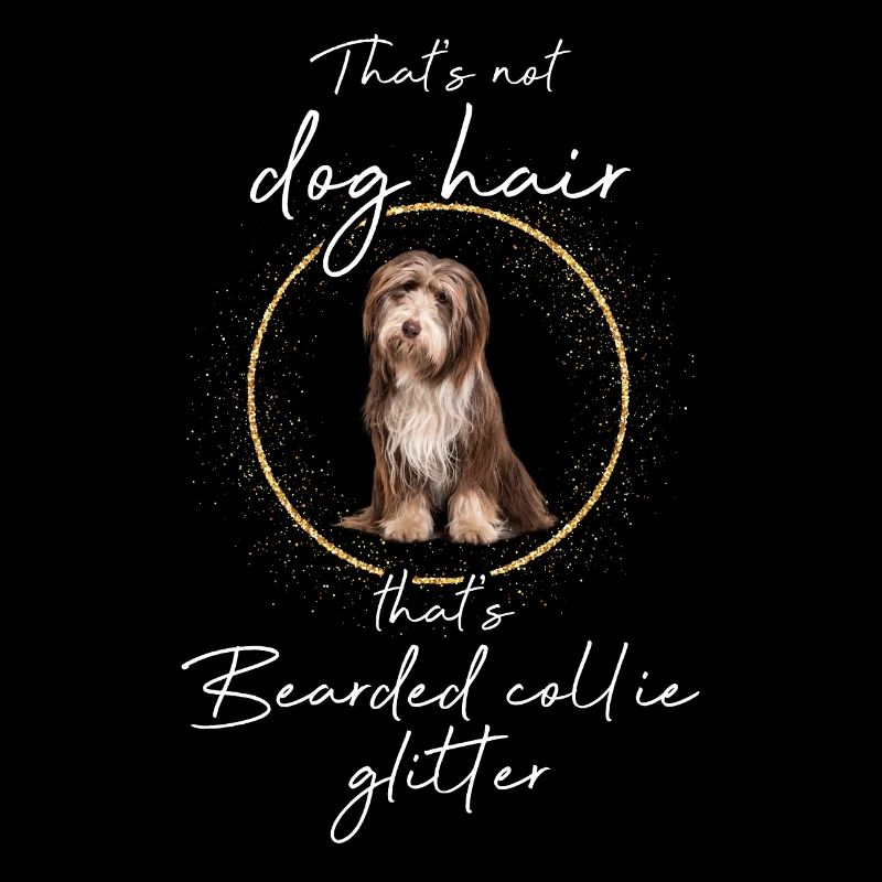 C’est Bearded Collie Glitter Dog