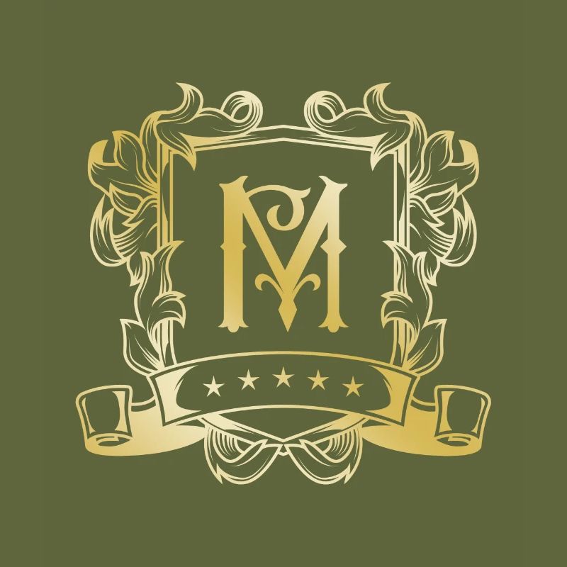 M Buchstabe Gold