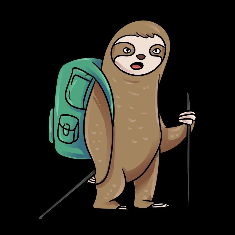 Lazy Hiker Sloth Hiking