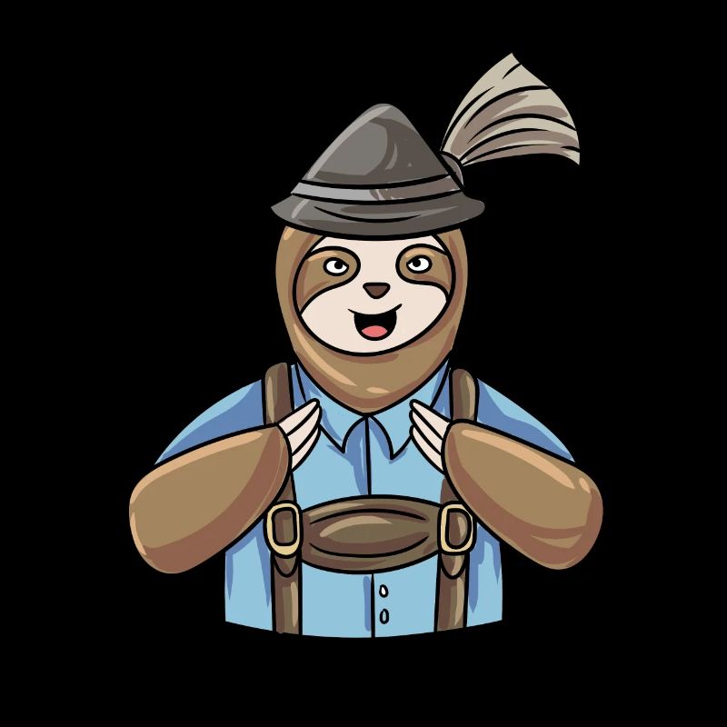 Sloth Bavarian Lederhosen