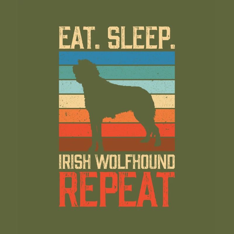 Manger dormir Irish Wolfhound Répéter