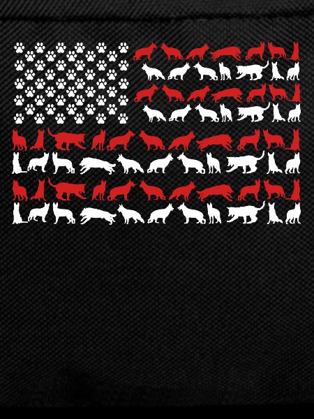 German Shepherd US FLAG