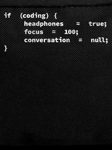 Headphones, encoders, programmers coding