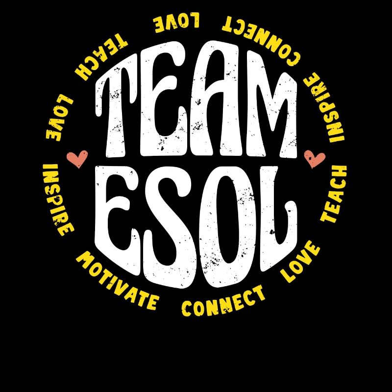 ESOL Teacher Crew Squad Rainbow Back Zur Schule