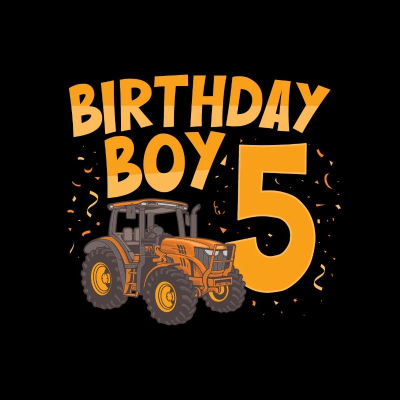 Bithday boy 5 tractor
