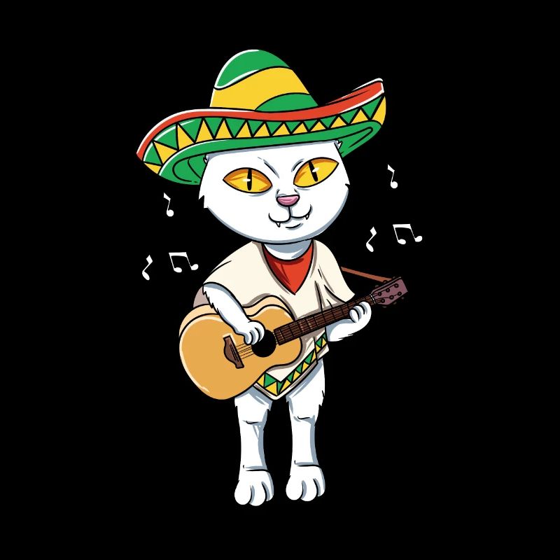 Guitar playing cat