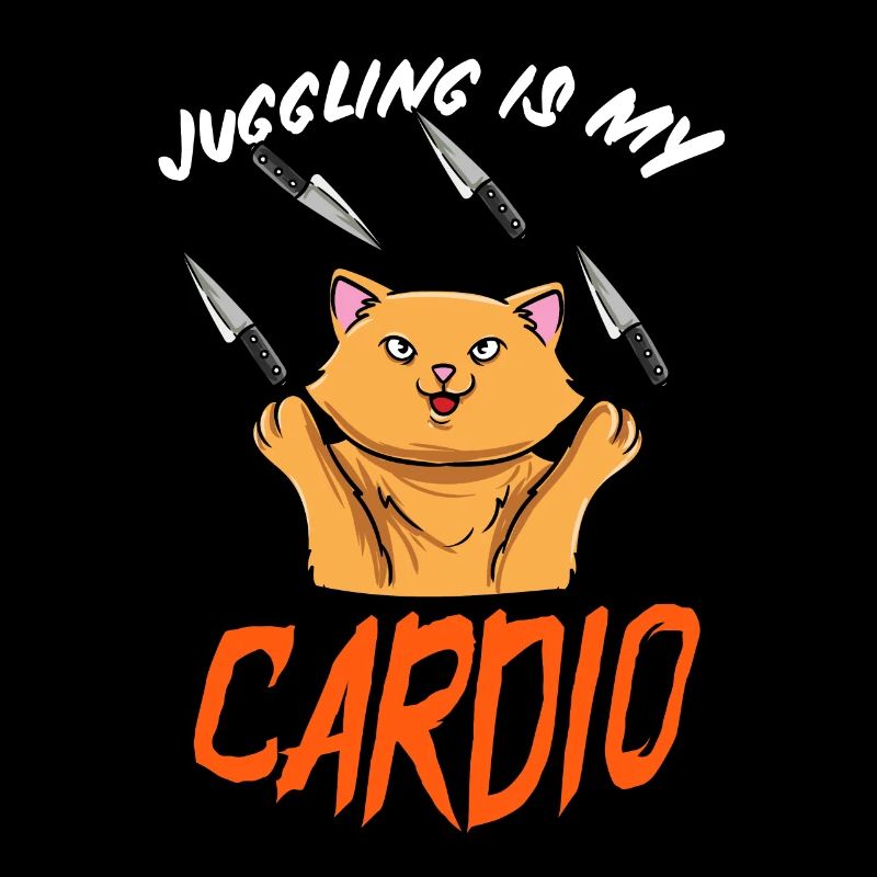 Katze jonglierend