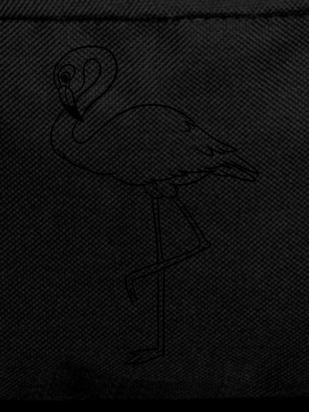 Line Art Flamingo Black