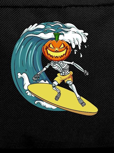 Surfing Skeleton Pumpkin
