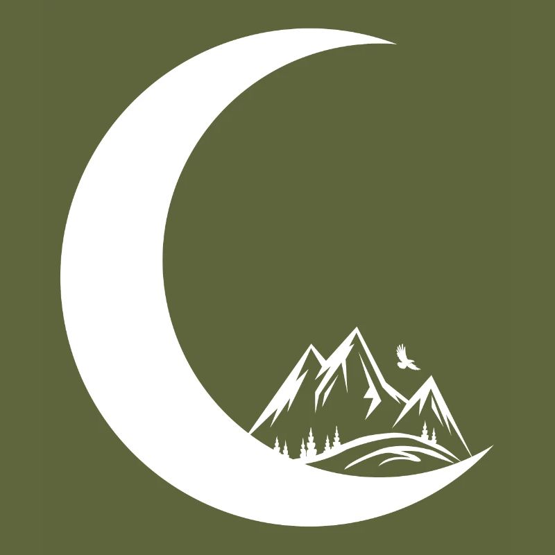 Crescent Moon - Mountain -