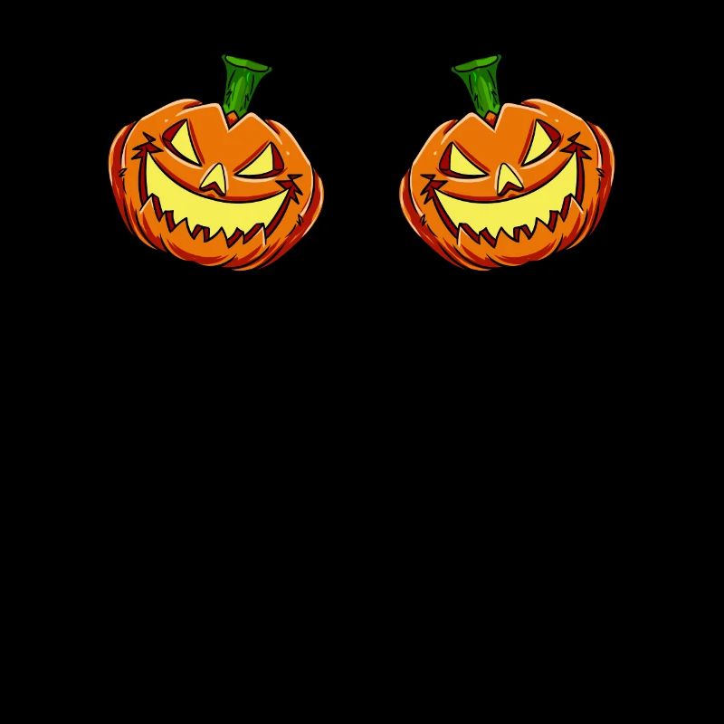 Deux citrouilles effrayantes Halloween