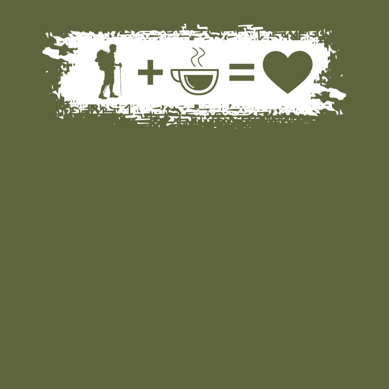 Grunge Rectangle - Heart - Coffee - Hiking -